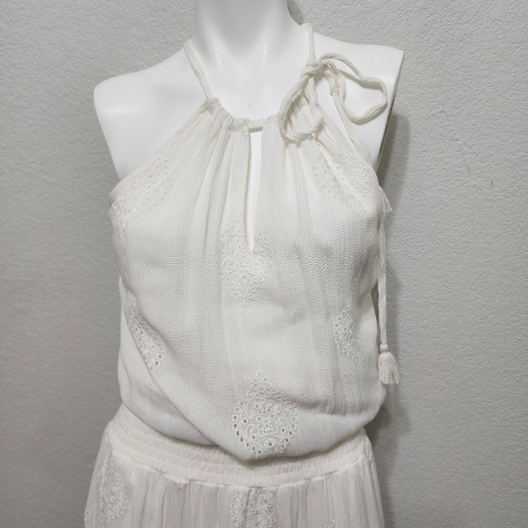 Lovestitch Gauze Cream Boho Coastal Cowgirl Maxi Dress Size S - Picture 12 of 14